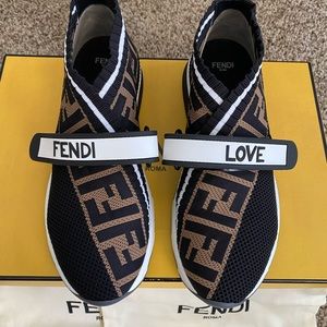 Fendi Rockoko FF Knit Sneakers